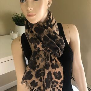 J Crew Made in Italy Animal Print Scarf